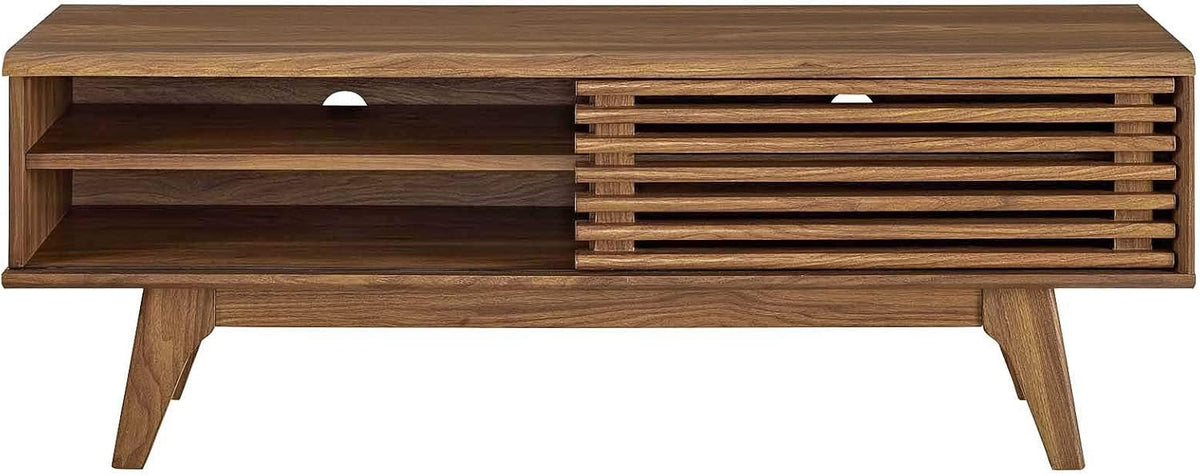 Modway Render Low Profile Media Console TV Stand Walnut
