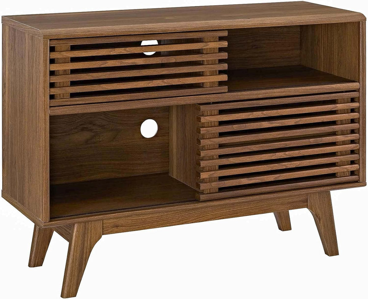 Modway Render Two-Tier Display Stand Walnut