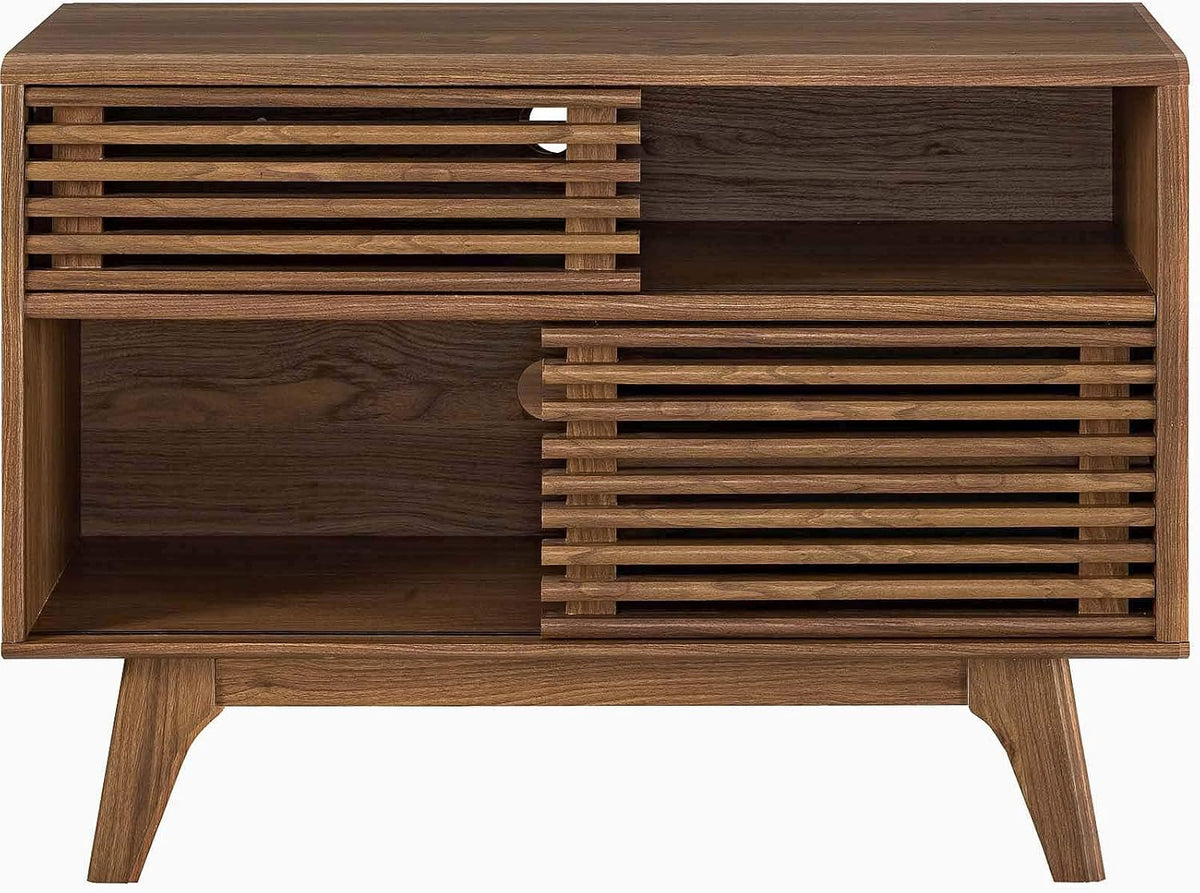 Modway Render Two-Tier Display Stand Walnut