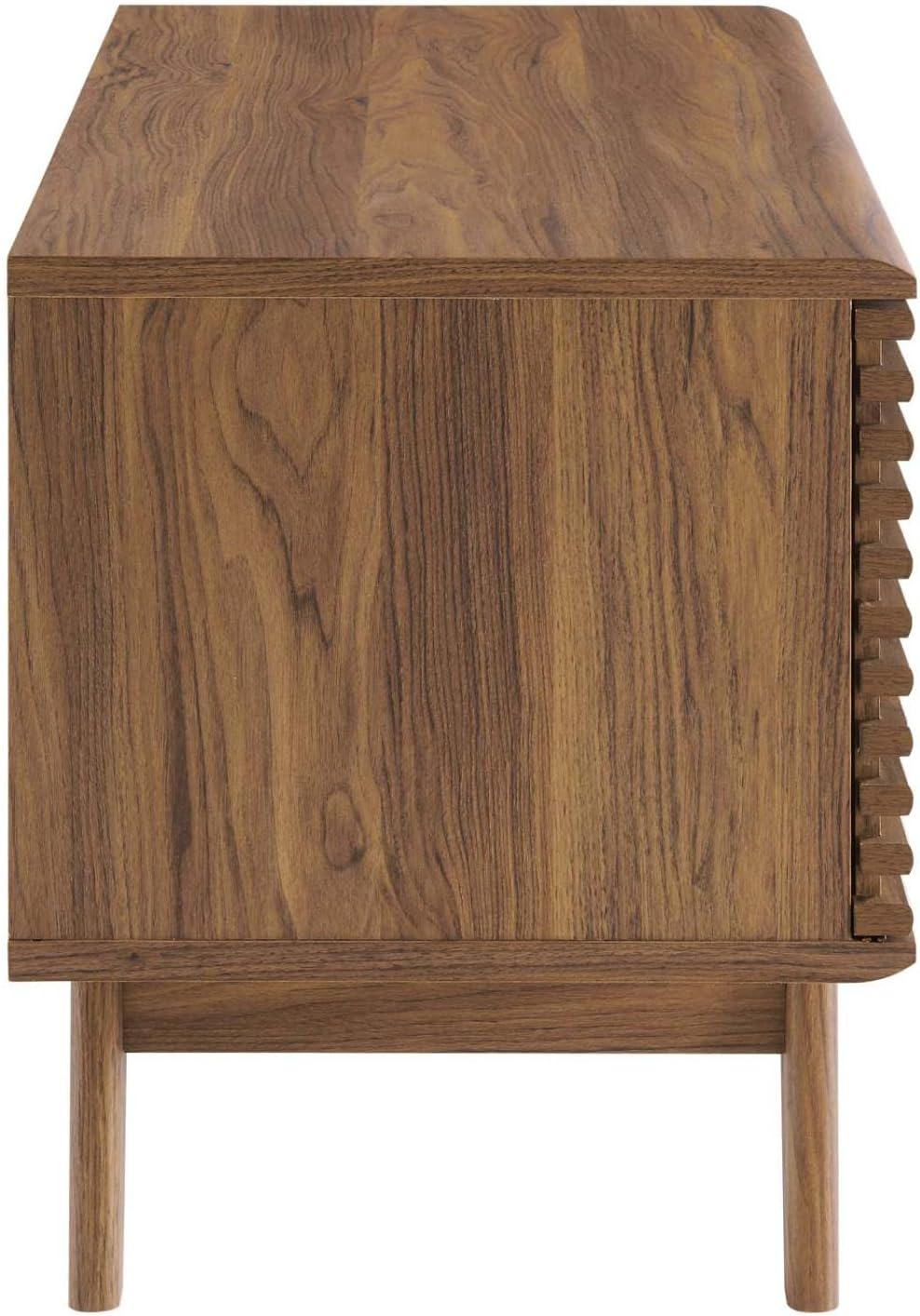Modway Render Vinyl Record Storage Display Cabinet Walnut