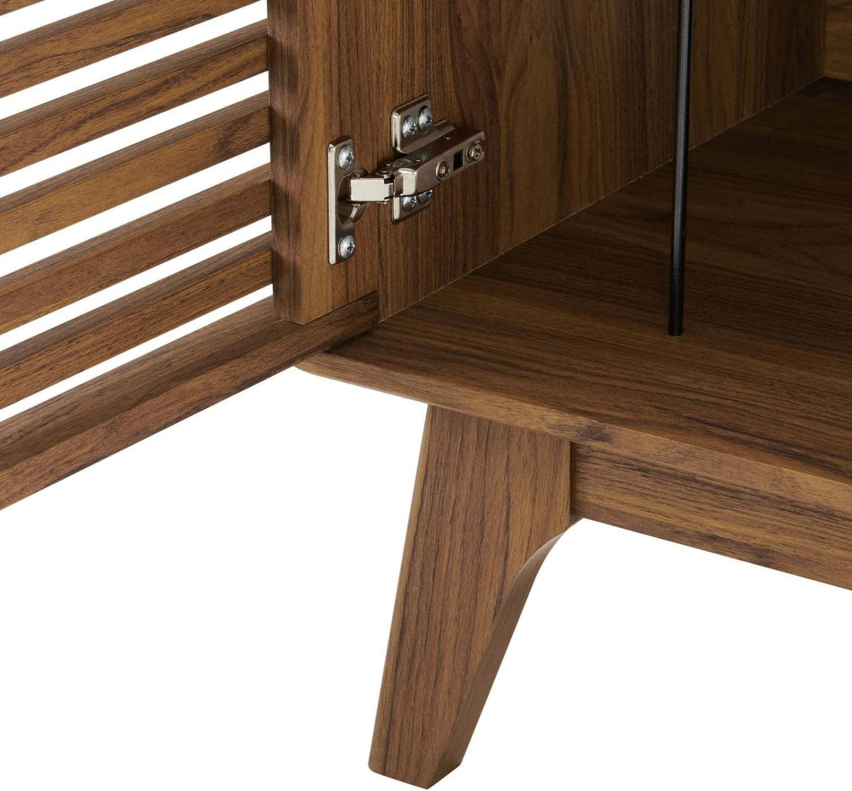 Modway Render Vinyl Record Storage Display Cabinet Walnut