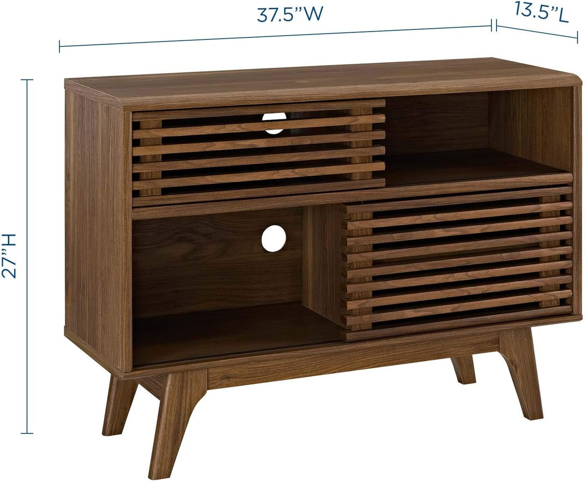 Modway Render Two-Tier Display Stand Walnut