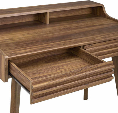 Modway Render Mid-Century Modern Writing Desk Walnut