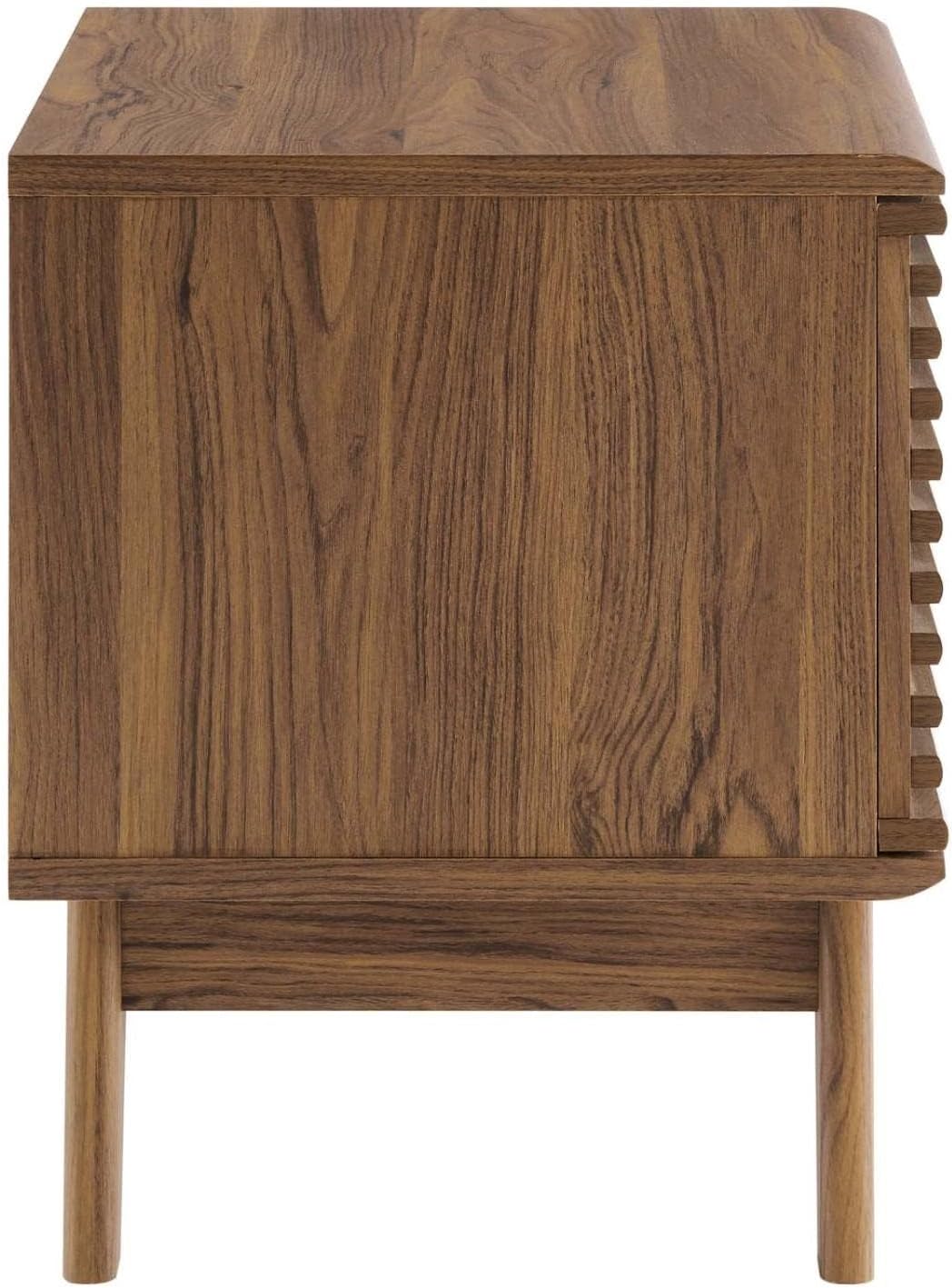 Modway Render Vinyl Record Storage Display Cabinet Walnut