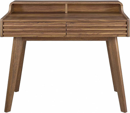 Modway Render Mid-Century Modern Writing Desk Walnut