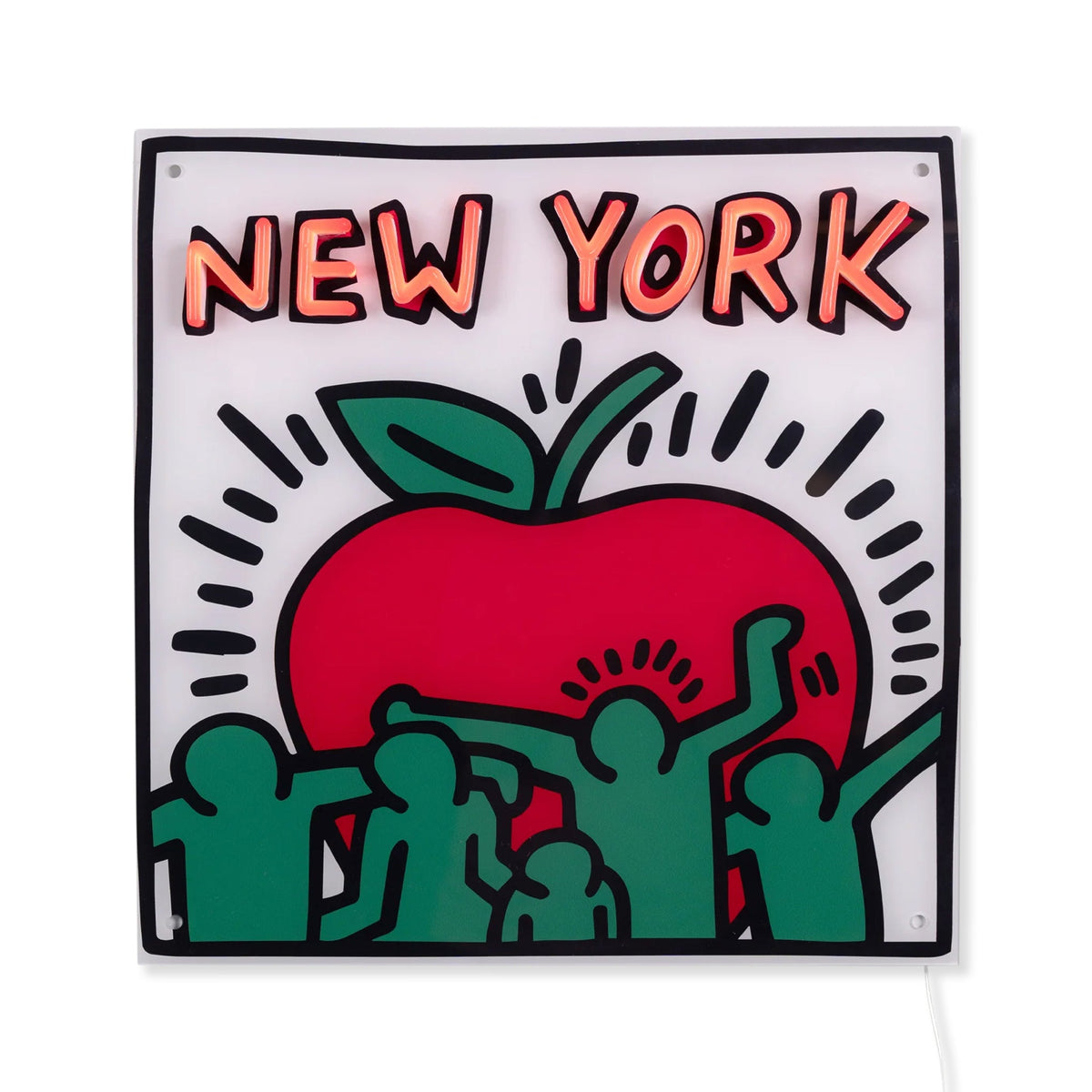 Yellowpop Keith Haring NYC Apple Neon Sign
