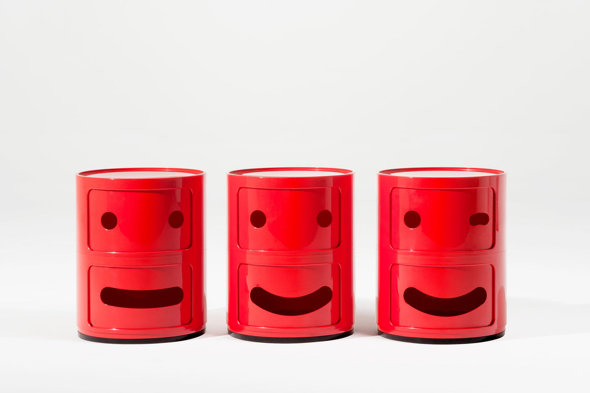 Kartell US Inc. Componibili Smile 2-Tier Storage Red