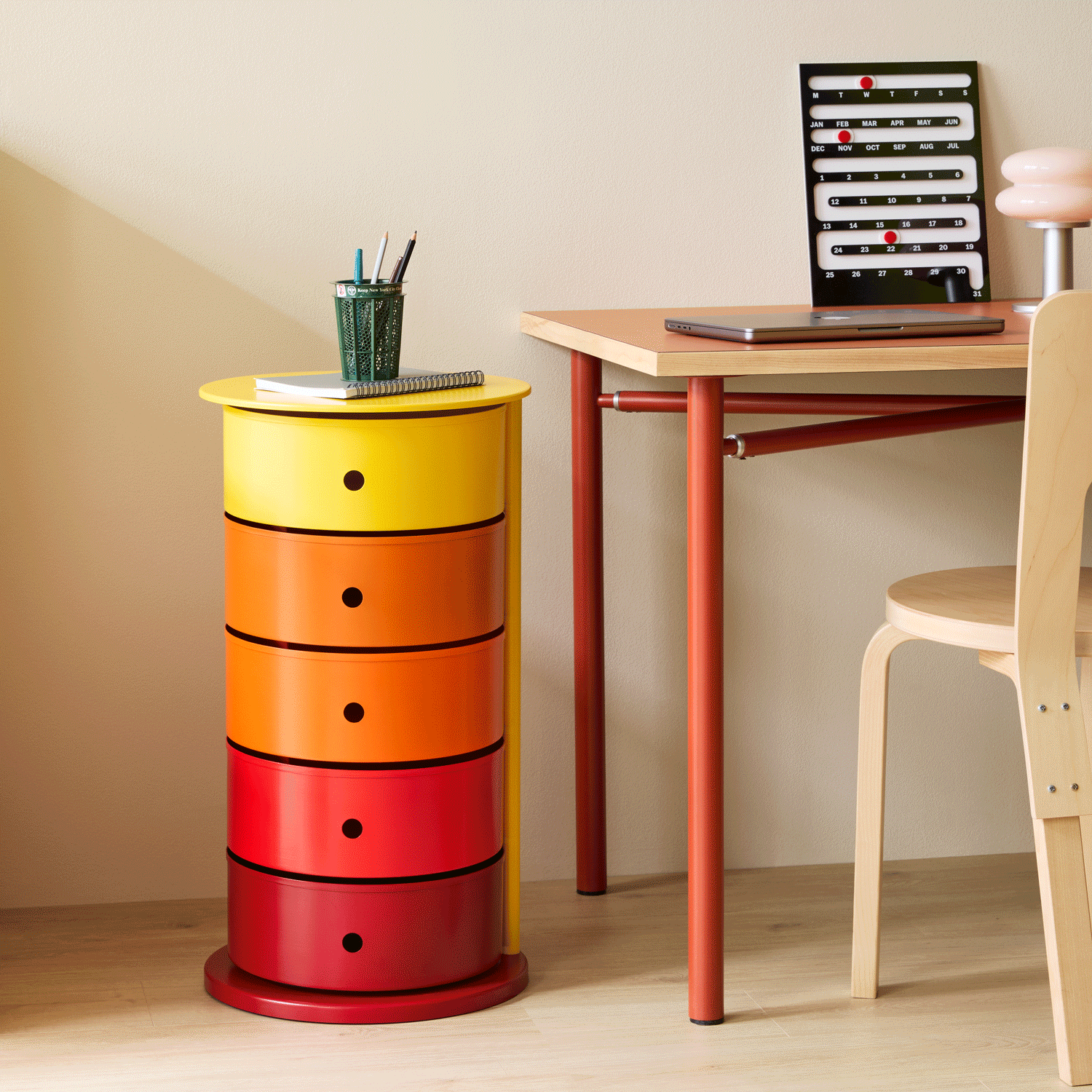 PARIS8 SRLS 5-Drawer Round Pivot Cabinet
