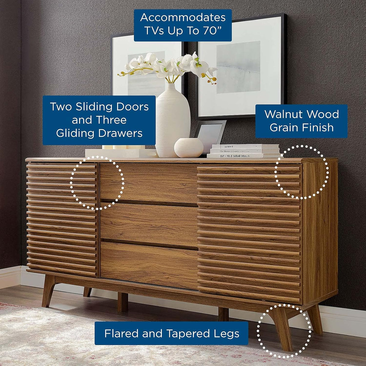 Modway Render Mid-Century Sideboard TV Stand