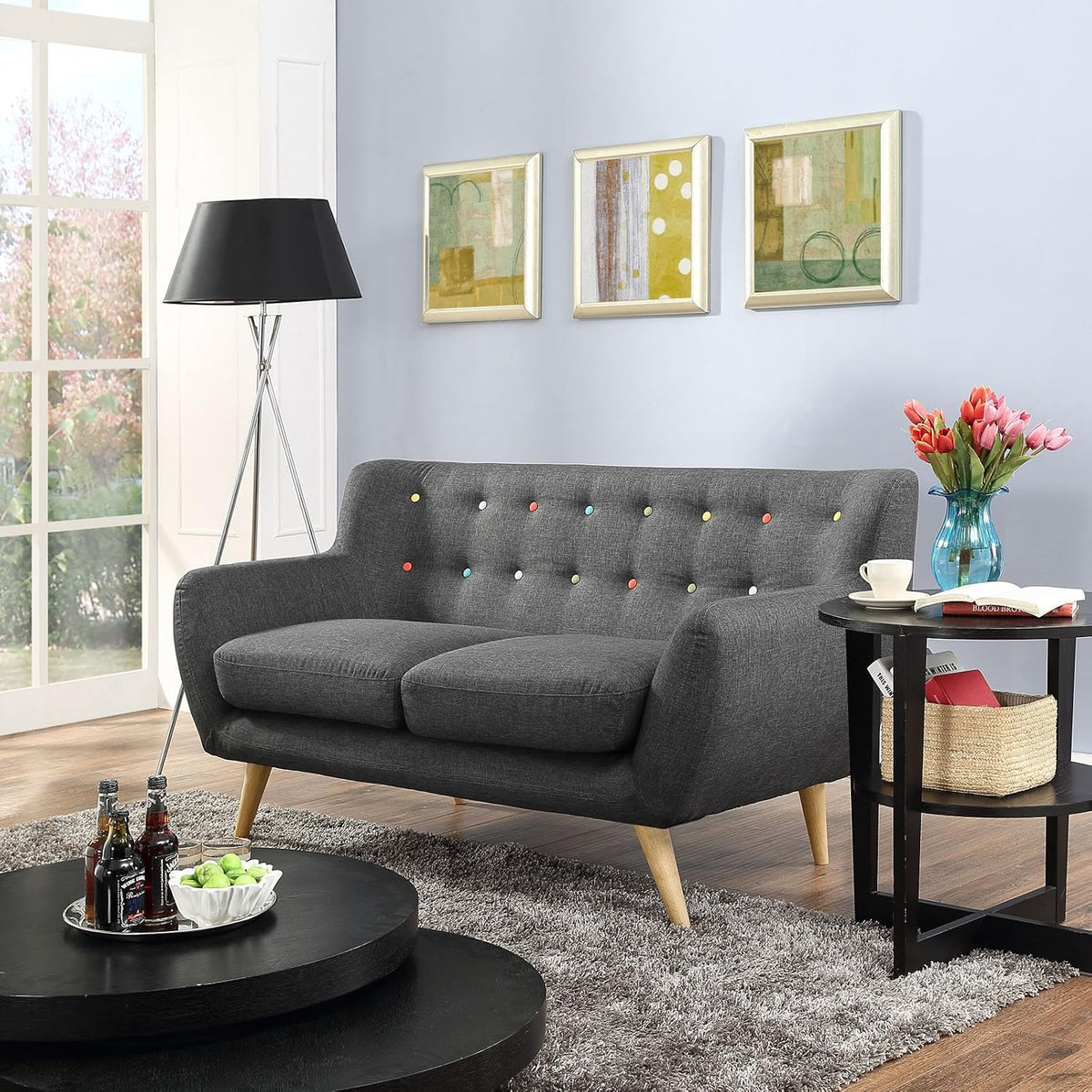 Remark Mid-Century Modern Loveseat