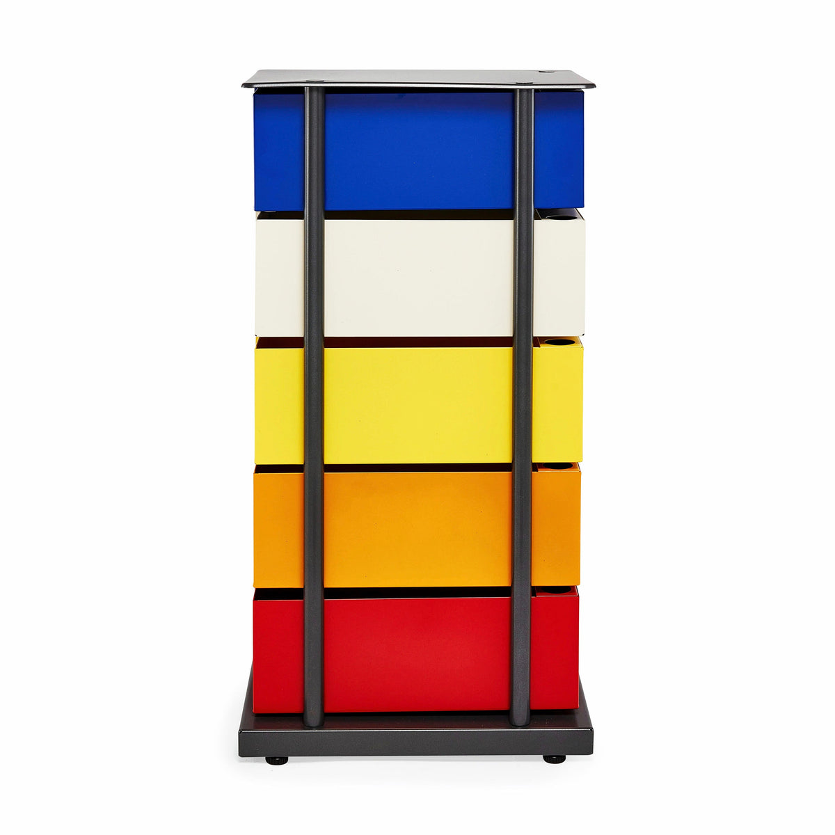 PARIS8 SRLS 5-Drawer Pivot Cabinet Blue/ Yellow/ Red