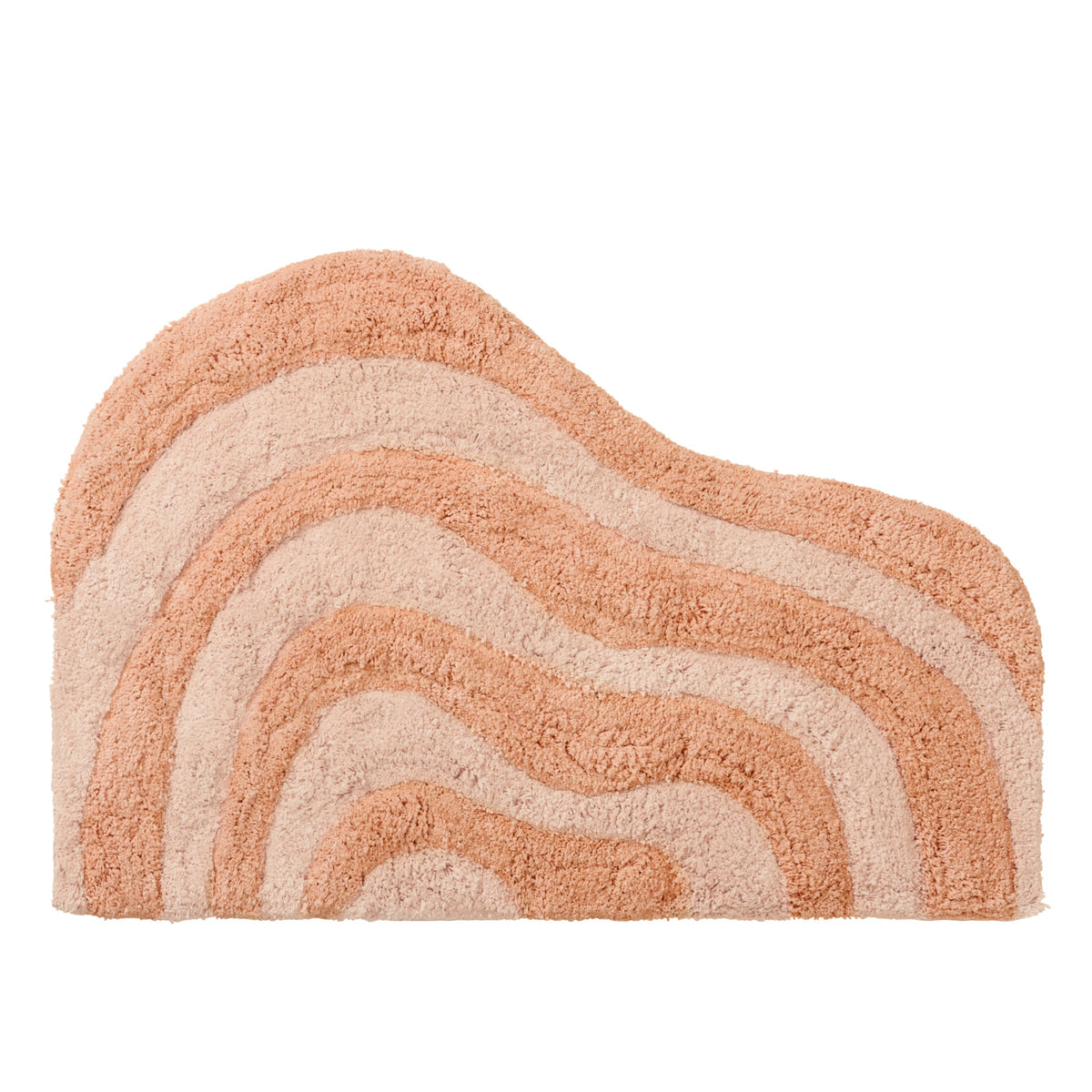 Quiet Town Lost Coast High-Pile Cotton Bath Rug Peach