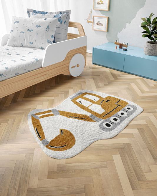 Nestig Digger Washable Organic Cotton Kids Rug