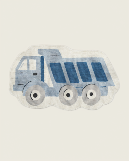 Nestig Dump Truck Washable Organic Cotton Kids Rug
