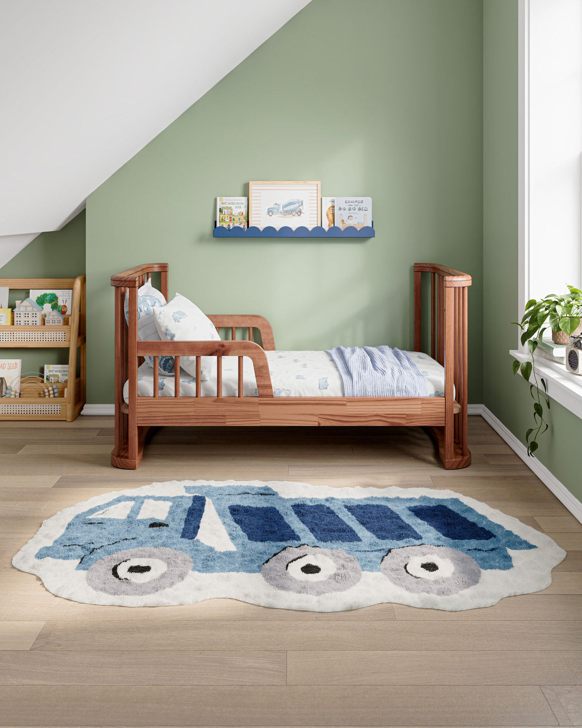 Nestig Dump Truck Washable Organic Cotton Kids Rug