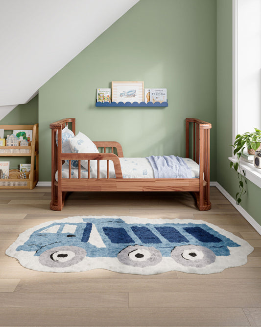 Nestig Dump Truck Washable Organic Cotton Kids Rug