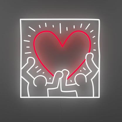 Yellowpop Keith Haring Radiant Heart LED Neon Sign