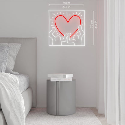 Yellowpop Keith Haring Radiant Heart LED Neon Sign