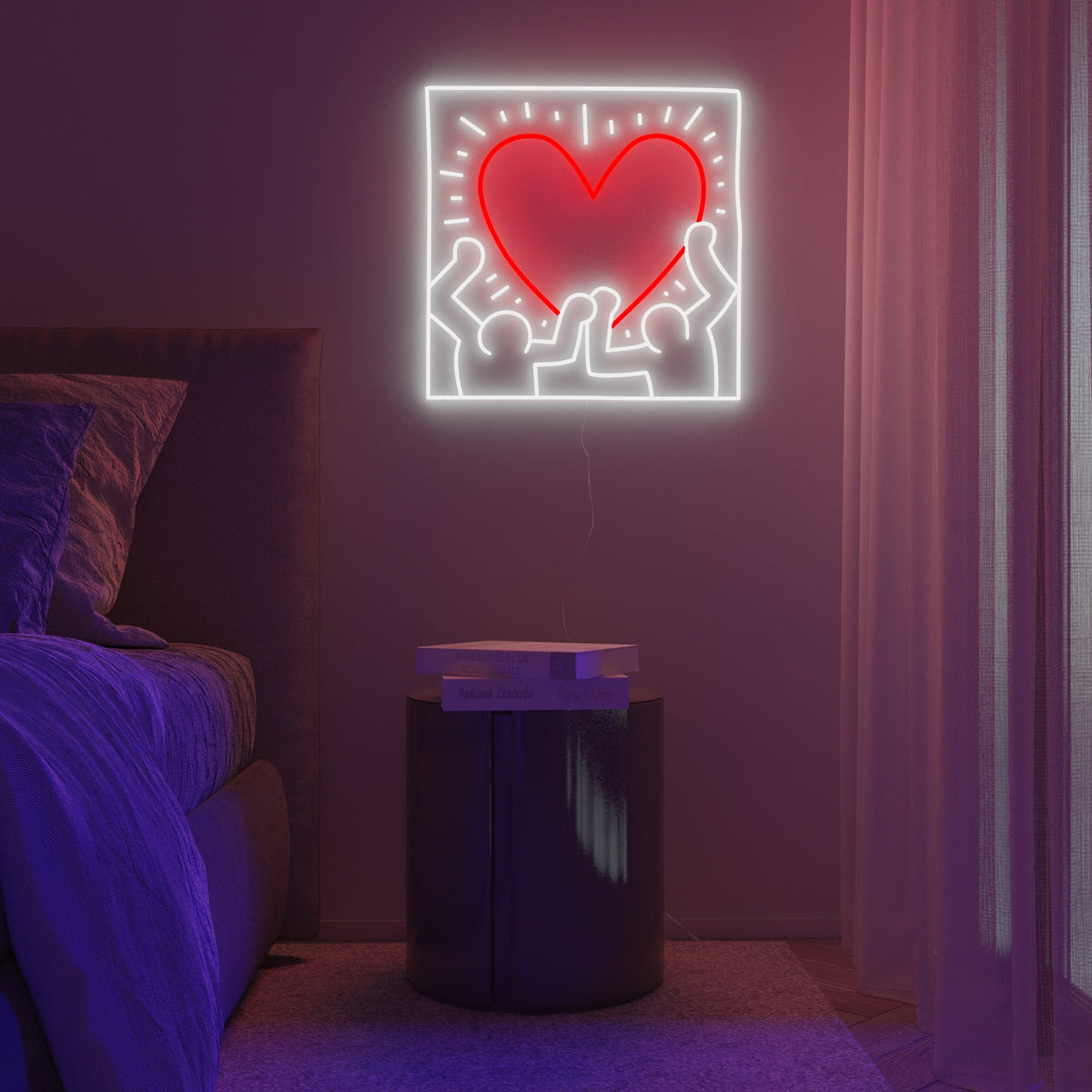 Yellowpop Keith Haring Radiant Heart LED Neon Sign