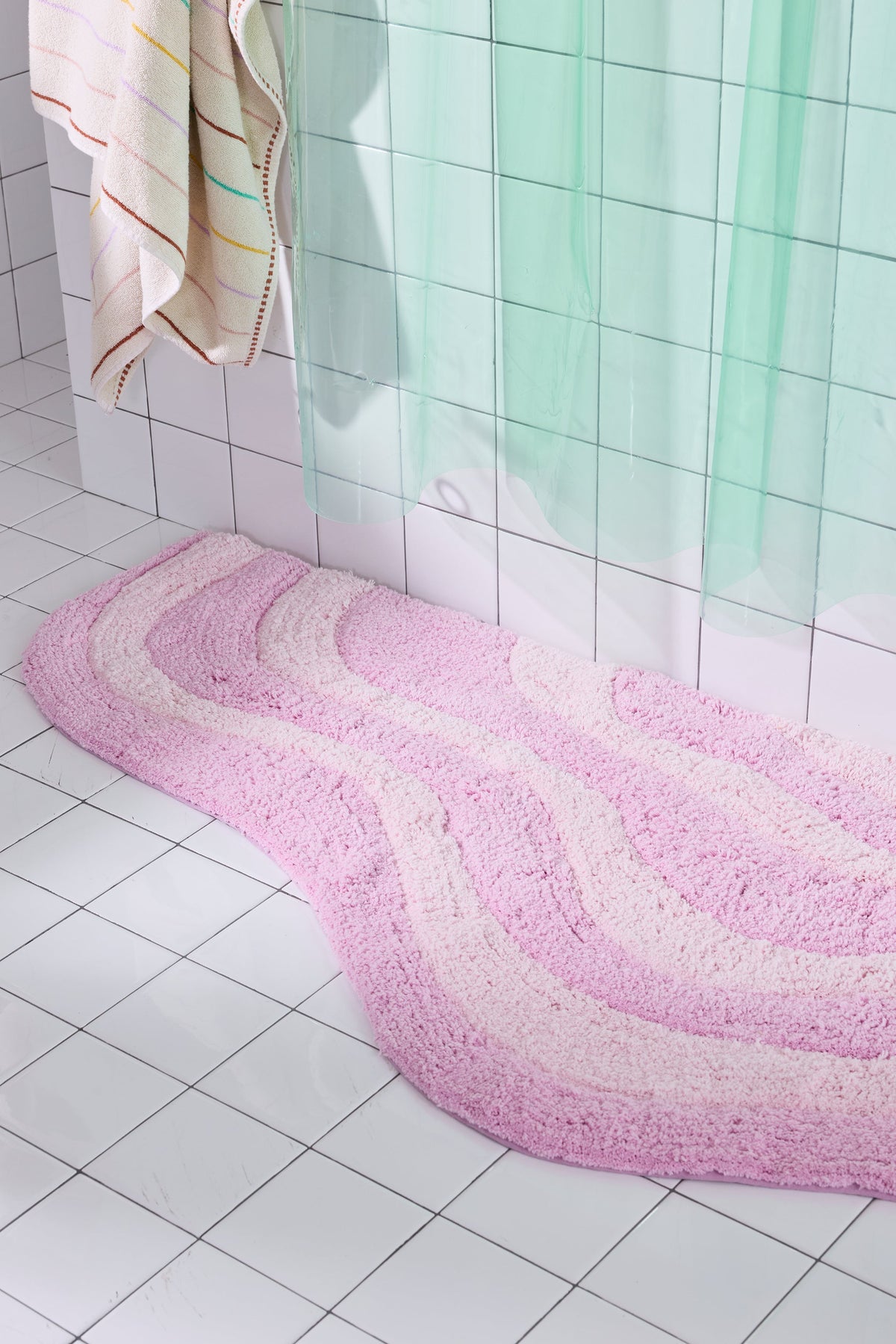 Quiet Town Lost Coast Candy Hand-Woven Cotton Bath Rug