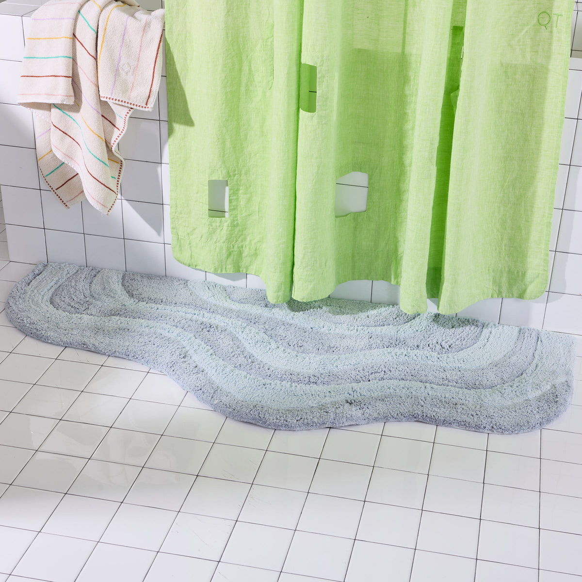 Quiet Town Lost Coast Sky Hand-Woven Cotton Bath Rug