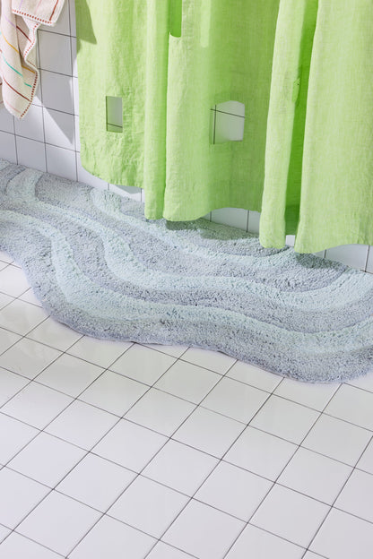 Quiet Town Lost Coast Sky Hand-Woven Cotton Bath Rug