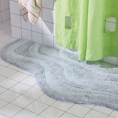 Quiet Town Lost Coast Sky Hand-Woven Cotton Bath Rug