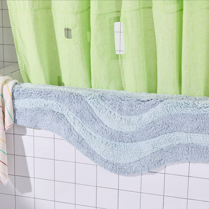 Quiet Town Lost Coast Sky Hand-Woven Cotton Bath Rug