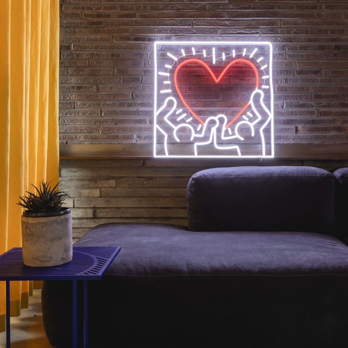 Yellowpop Keith Haring Radiant Heart LED Neon Sign