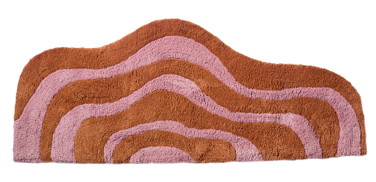 Quiet Town Lost Coast Hand-Woven Cotton Bath Rug Latex Backing
