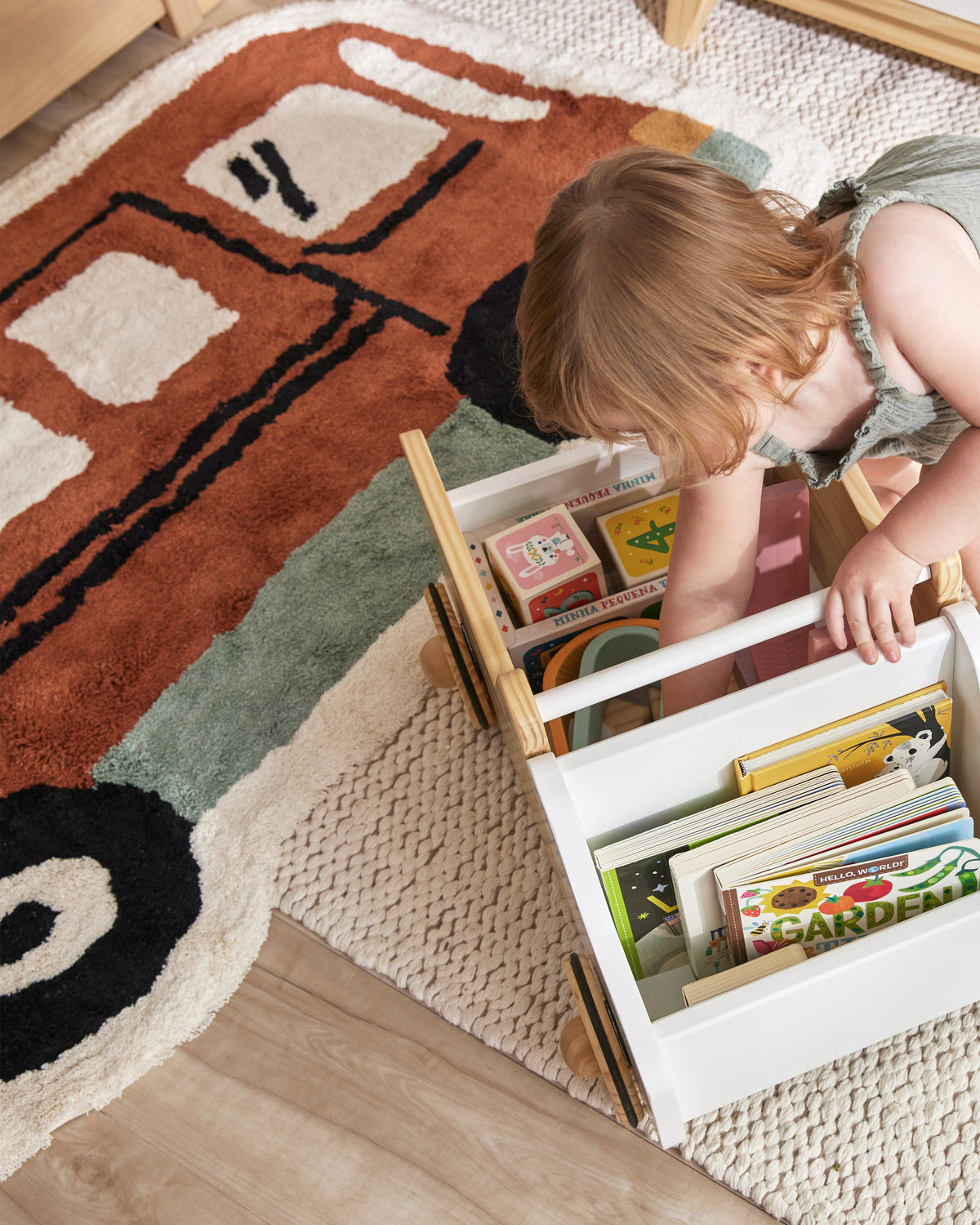 Nestig Route Washable Organic Cotton Kids Rug