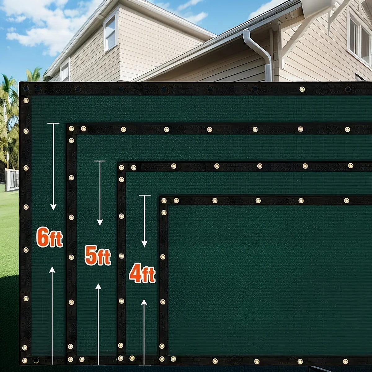 Heavy Duty Outdoor Fence Privacy Screen Mesh Barrier
