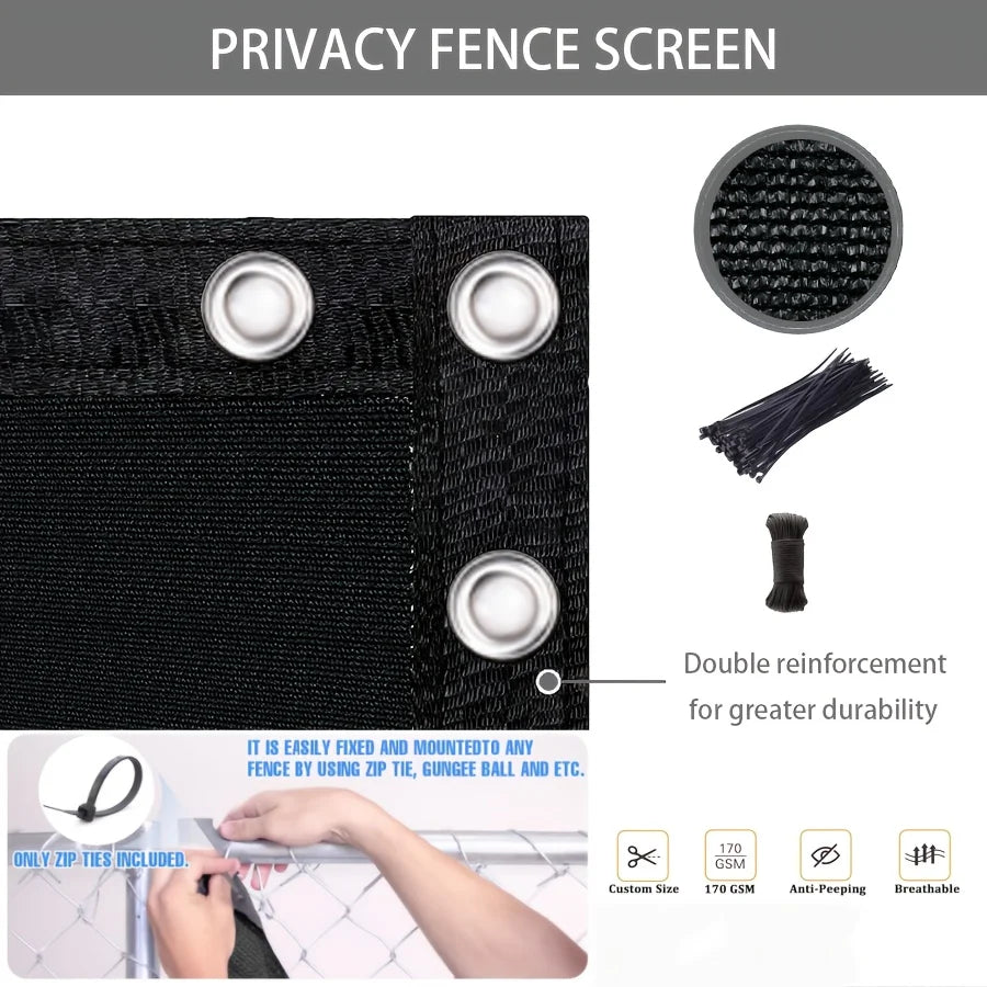 Heavy Duty Outdoor Fence Privacy Screen Mesh Barrier