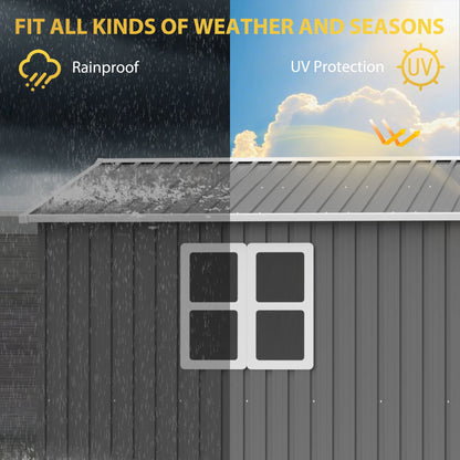 Metal Outdoor Storage Shed 3.7x3.0m Grey