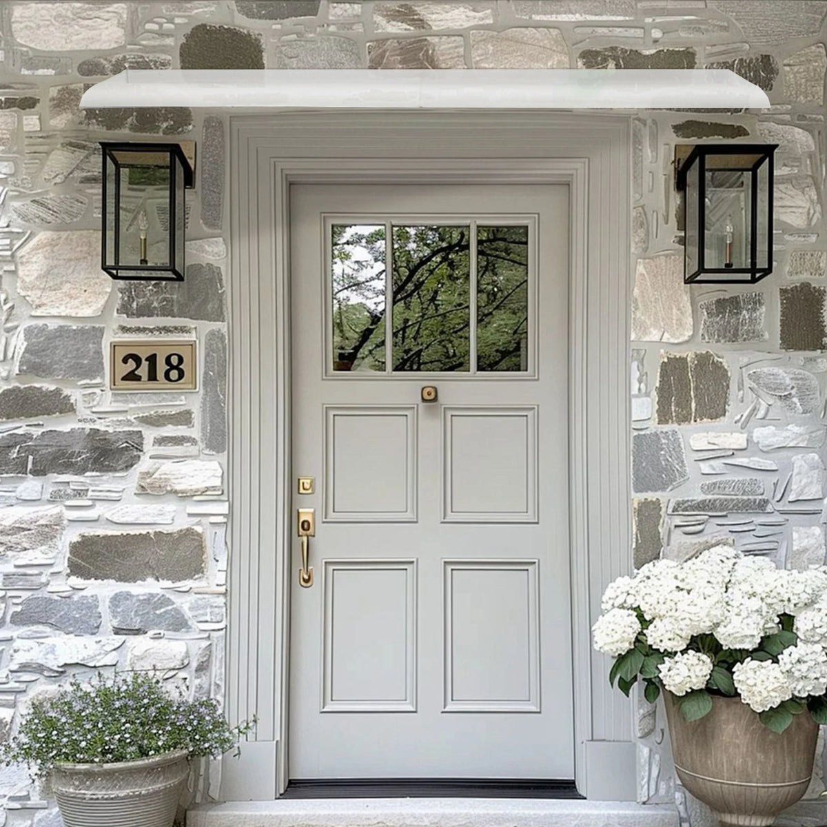 Clear Rain Shelter Front Door Canopy Window Awning