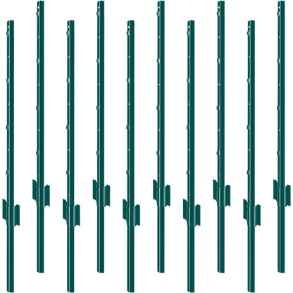 Heavy Duty Steel Fence Post Stakes Set
