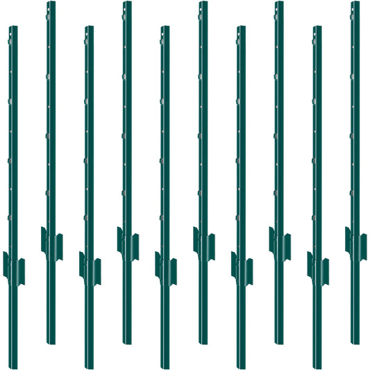 Heavy Duty Steel Fence Post Stakes Set