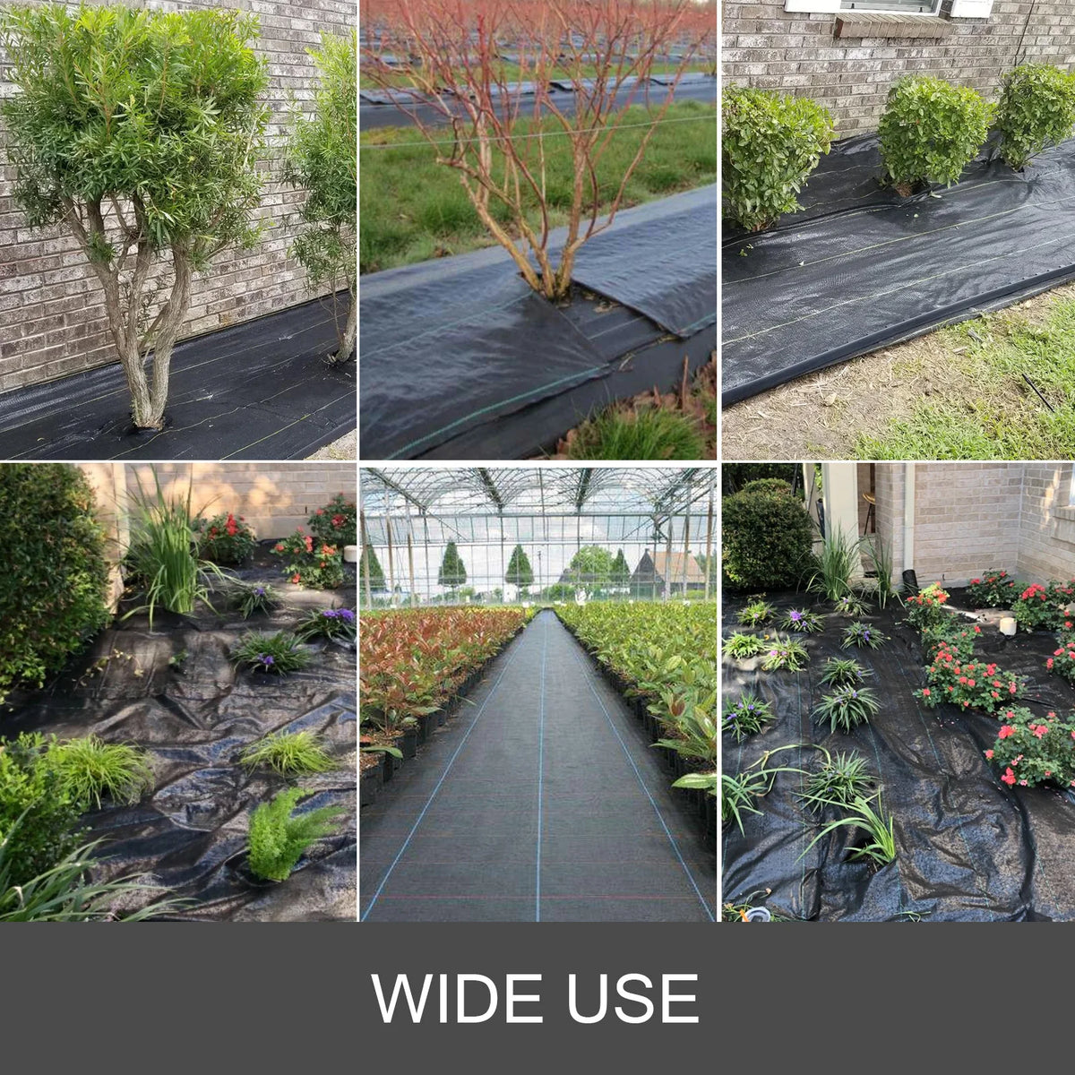 Landscape Fabric Heavy Duty Woven Weed Barrier Ground Cover 1.8x91.4m