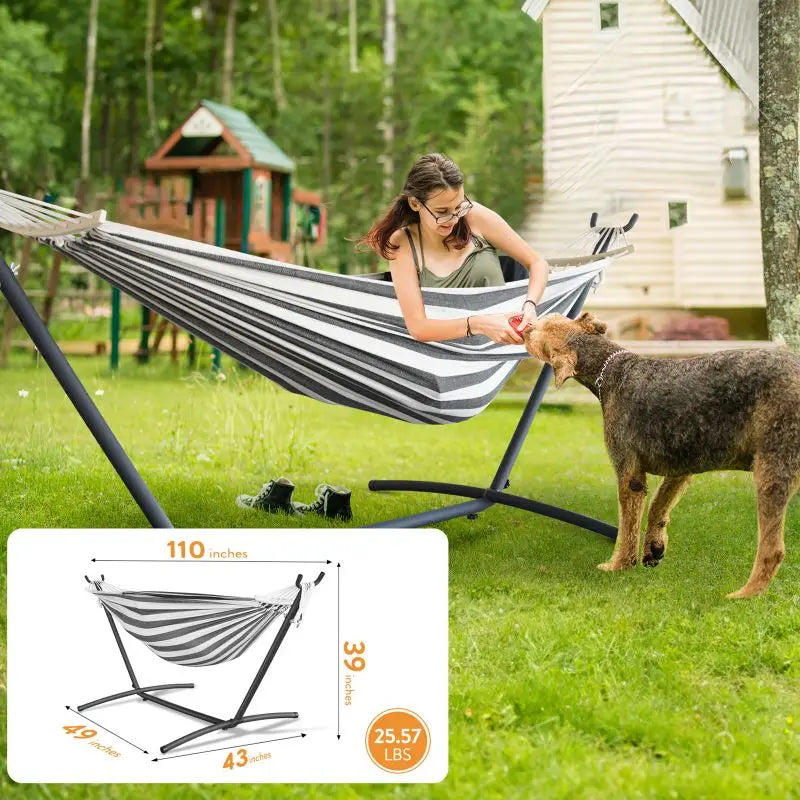 Adjustable Stand Hammock Bed 272.2 kg Capacity