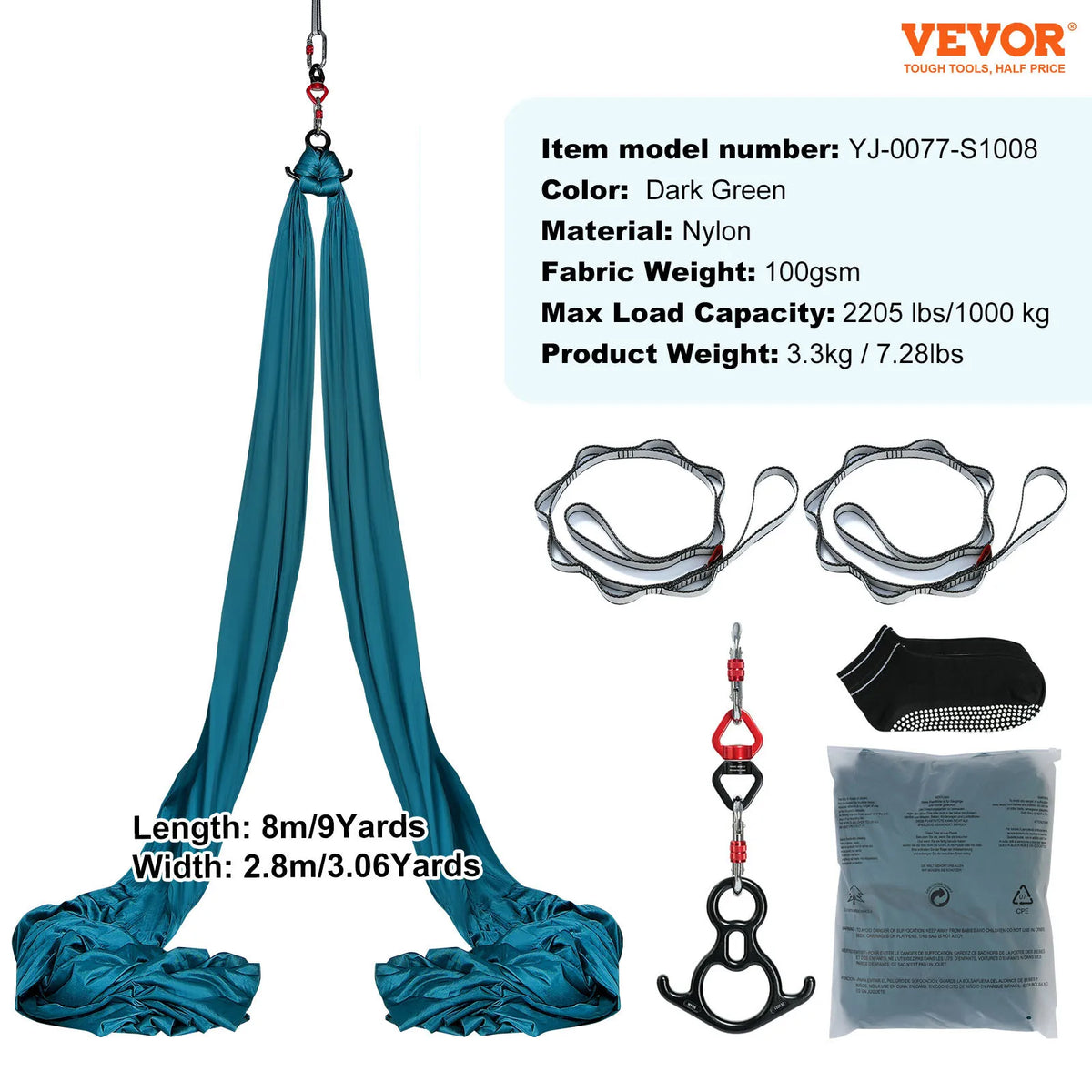 Aerial Yoga Hammock Swing Silk Starter Kit