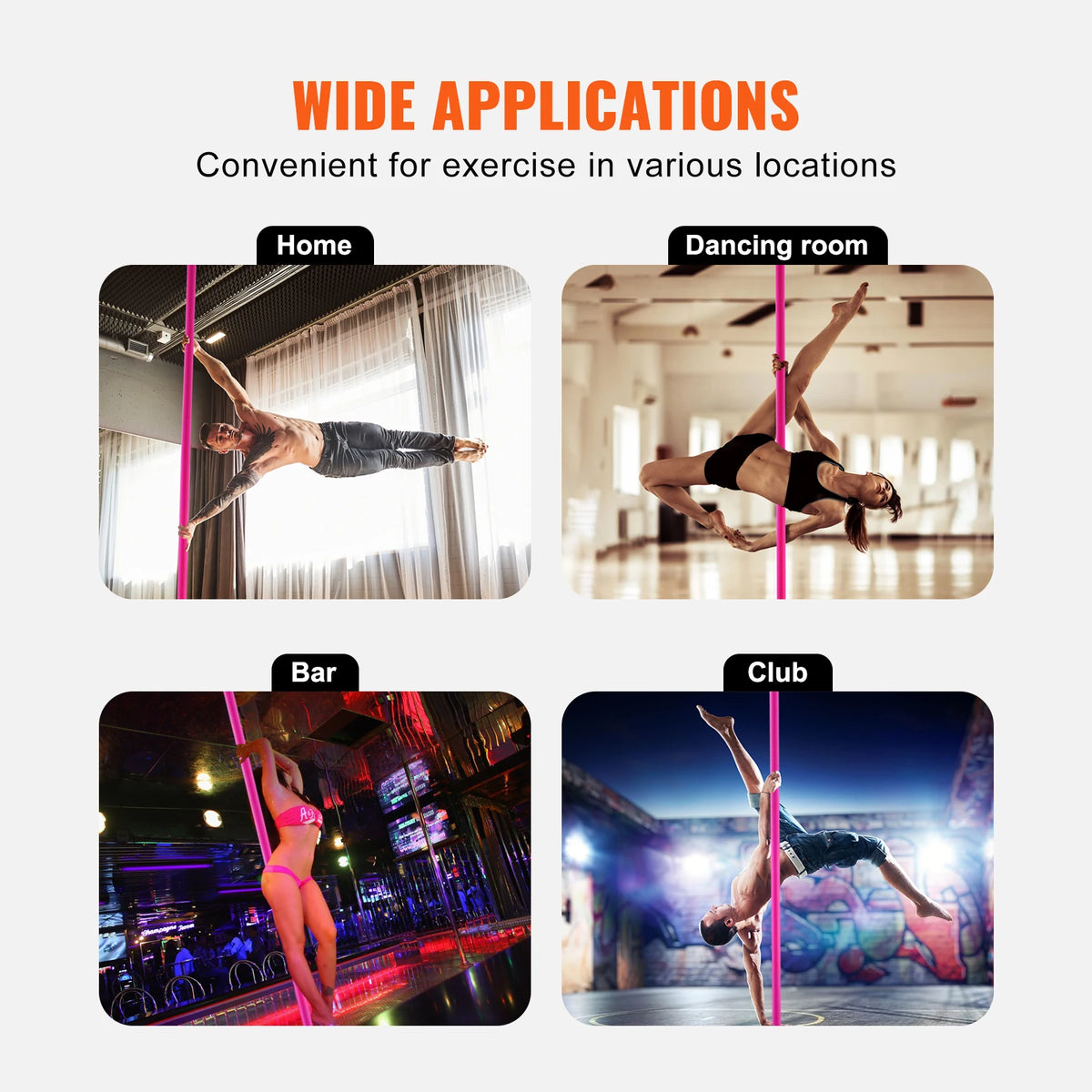 Adjustable Spinning Fitness Dancing Pole HM-594