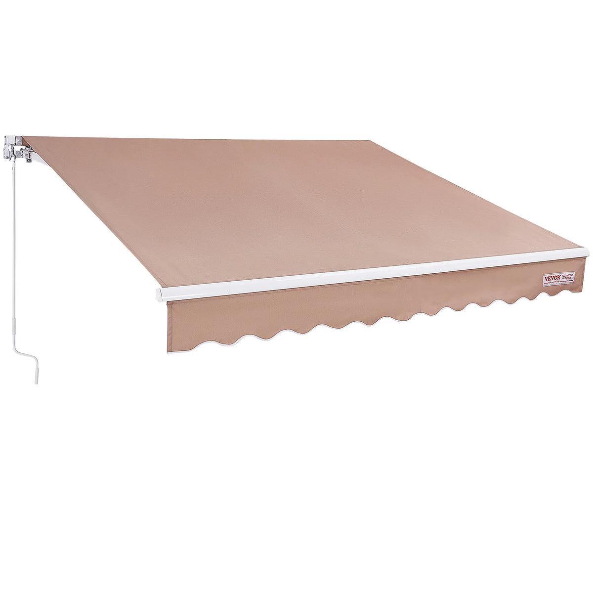 Manual Retractable Patio Awning Sun Shade Water-Resistant Polyester RA300250