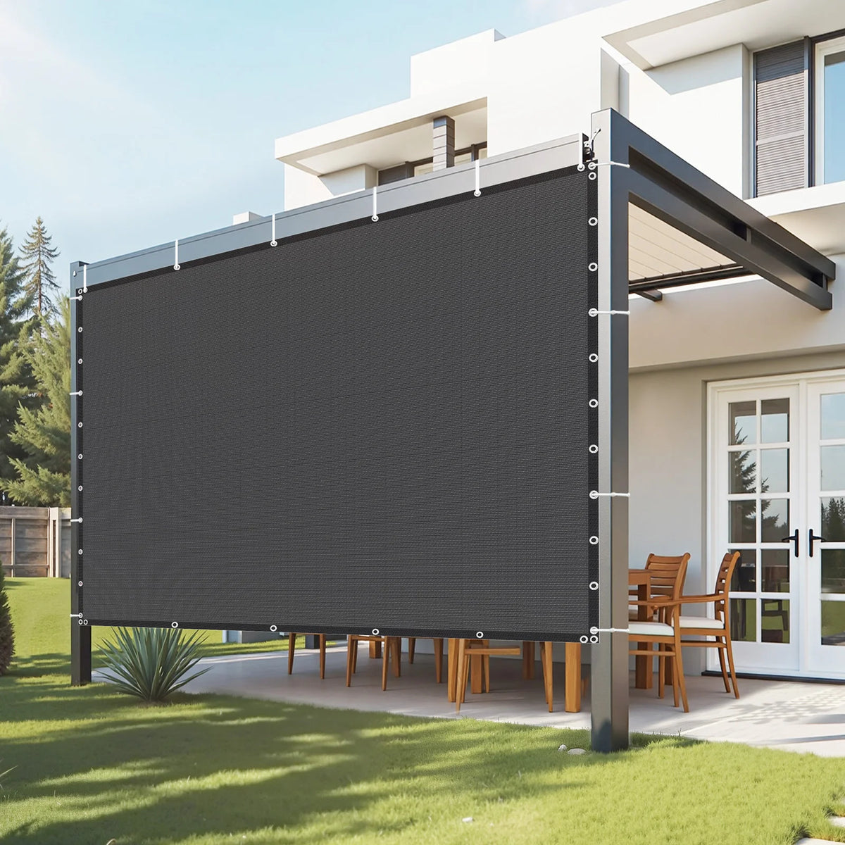 Sun Shade Cloth HDPE Pergola Canopy Privacy Screen