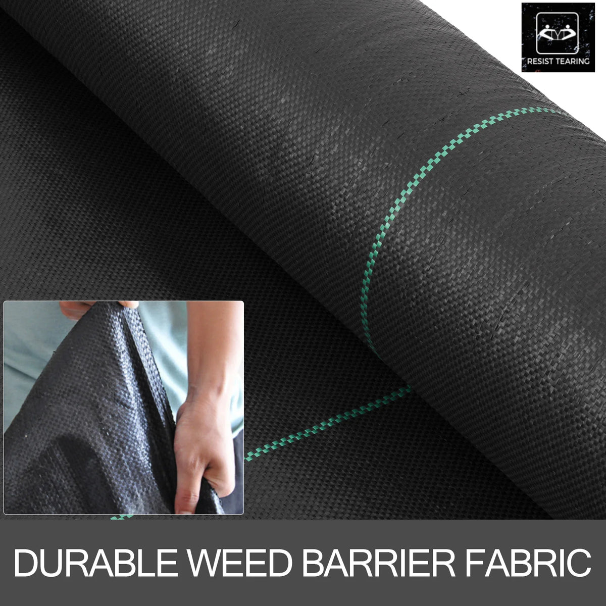 Landscape Fabric Heavy Duty Woven Weed Barrier Ground Cover 1.8x91.4m