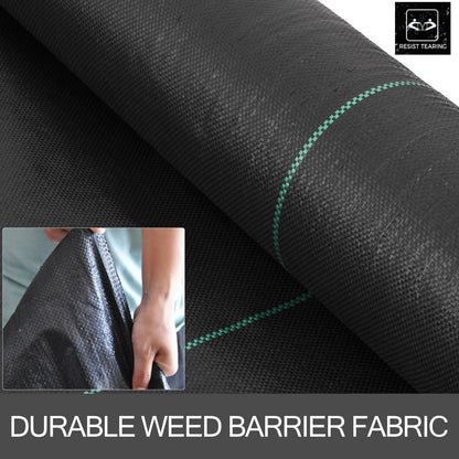 Landscape Fabric Heavy Duty Woven Weed Barrier Ground Cover 1.8x91.4m