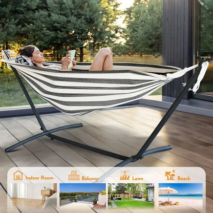 Adjustable Stand Hammock Bed 272.2 kg Capacity