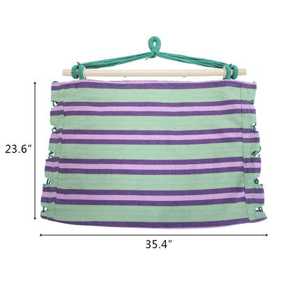 Outdoor Hanging Rope Chair with 2 Pillows Green