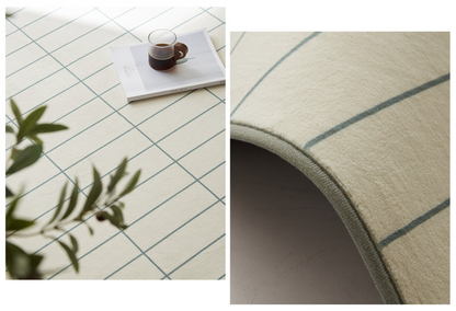 Brick Check Mosaic Tile Microfiber Area Rug