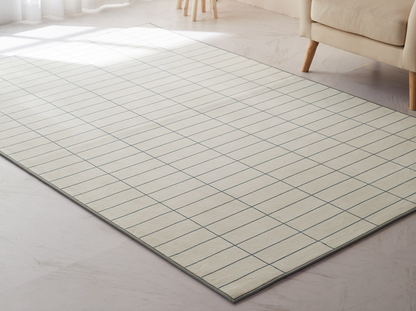 Brick Check Mosaic Tile Microfiber Area Rug