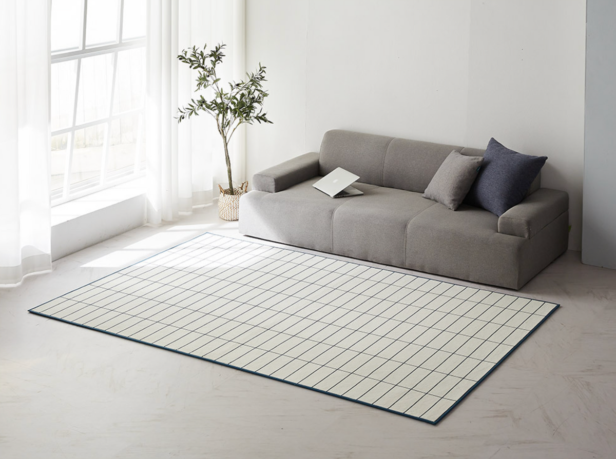 Brick Check Mosaic Tile Microfiber Area Rug